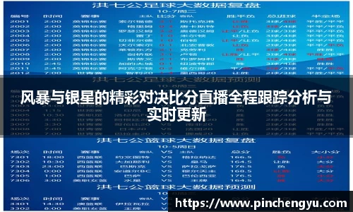 风暴与银星的精彩对决比分直播全程跟踪分析与实时更新